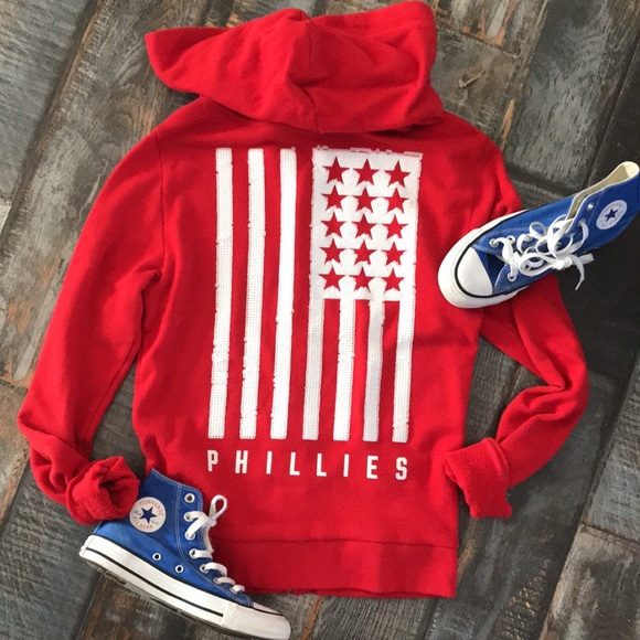 PINK Victoria's Secret Jackets & Blazers - Victoria Secret Phillies zip up hooded jacket XS